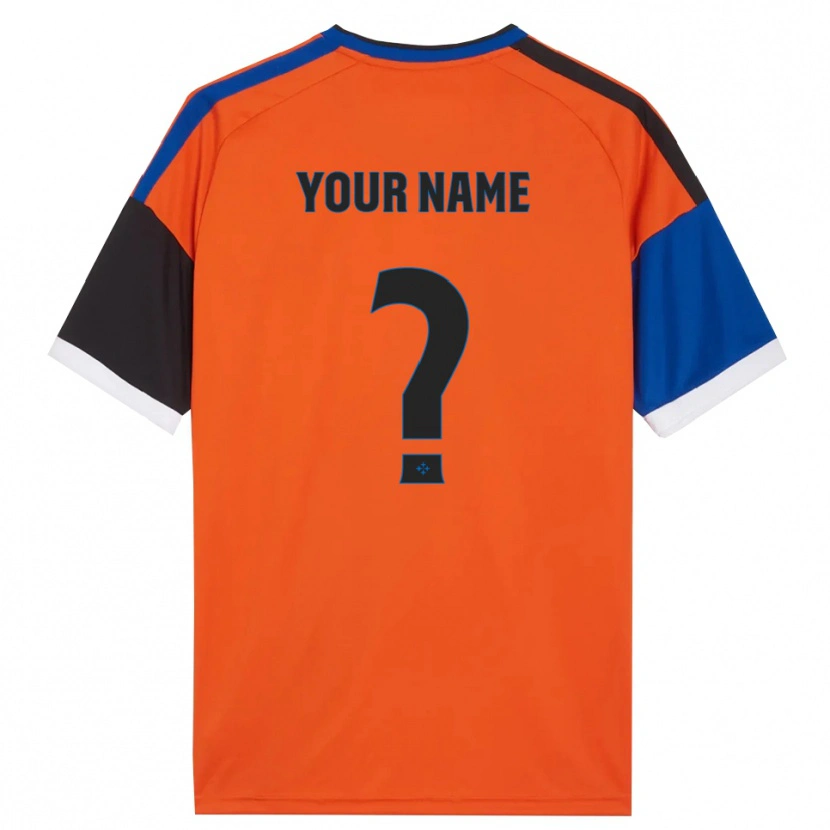 Danxen Damen Ihren Namen #0 Orange Blau Schwarz Weiß Auswärtstrikot Trikot 2026/27 T-Shirt