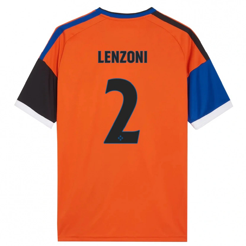 Danxen Damen Samuele Lenzoni #2 Orange Blau Schwarz Weiß Auswärtstrikot Trikot 2026/27 T-Shirt