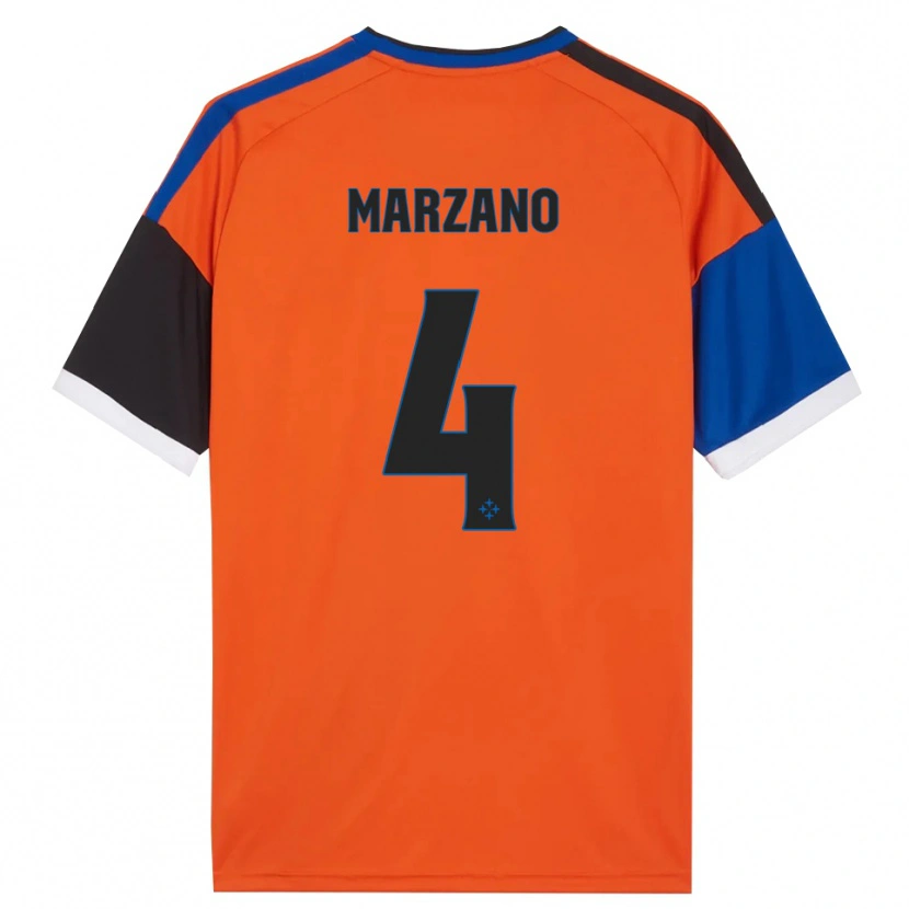Danxen Damen Michelangelo Marzano #4 Orange Blau Schwarz Weiß Auswärtstrikot Trikot 2026/27 T-Shirt
