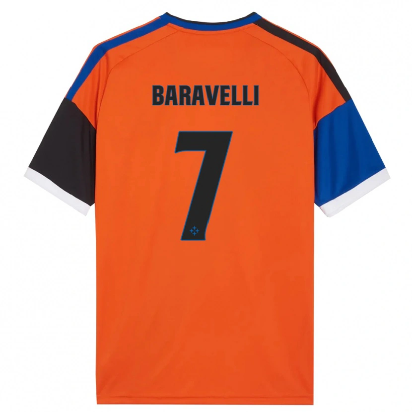 Danxen Damen Rocco Baravelli #7 Orange Blau Schwarz Weiß Auswärtstrikot Trikot 2026/27 T-Shirt