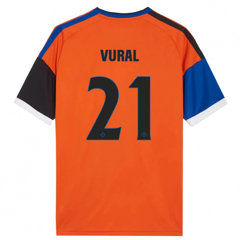 Danxen Damen İsak Vural #21 Orange Blau Schwarz Weiß Auswärtstrikot Trikot 2026/27 T-Shirt