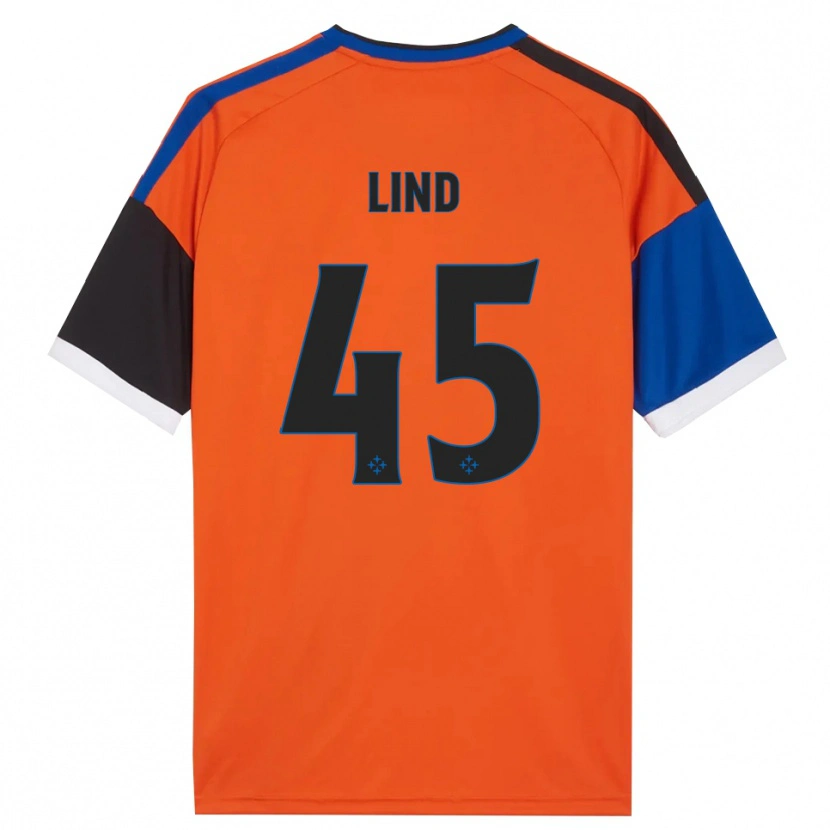 Danxen Damen Alexander Lind #45 Orange Blau Schwarz Weiß Auswärtstrikot Trikot 2026/27 T-Shirt