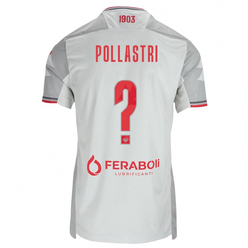 Danxen Damen Luca Pollastri #0 Grau Weiß Rot Auswärtstrikot Trikot 2026/27 T-Shirt