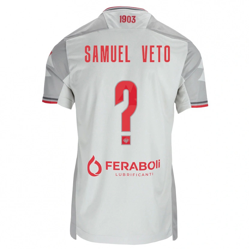 Danxen Damen Djoloelie Samuel Veto #0 Grau Weiß Rot Auswärtstrikot Trikot 2026/27 T-Shirt