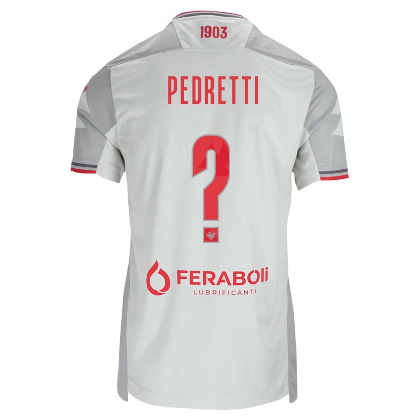 Danxen Damen Luca Pedretti #0 Grau Weiß Rot Auswärtstrikot Trikot 2026/27 T-Shirt
