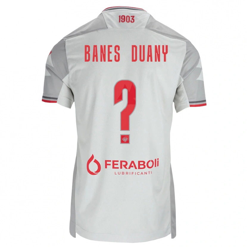 Danxen Damen Alessandro Banes Duany #0 Grau Weiß Rot Auswärtstrikot Trikot 2026/27 T-Shirt