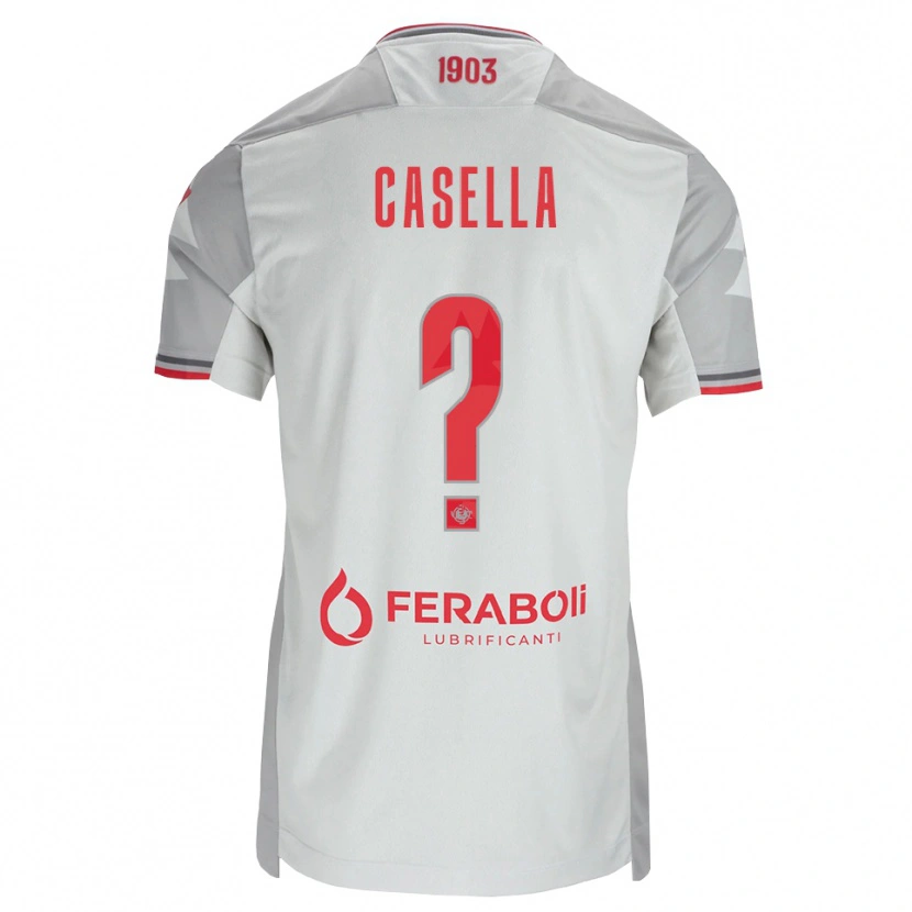 Danxen Damen Mattia Casella #0 Grau Weiß Rot Auswärtstrikot Trikot 2026/27 T-Shirt