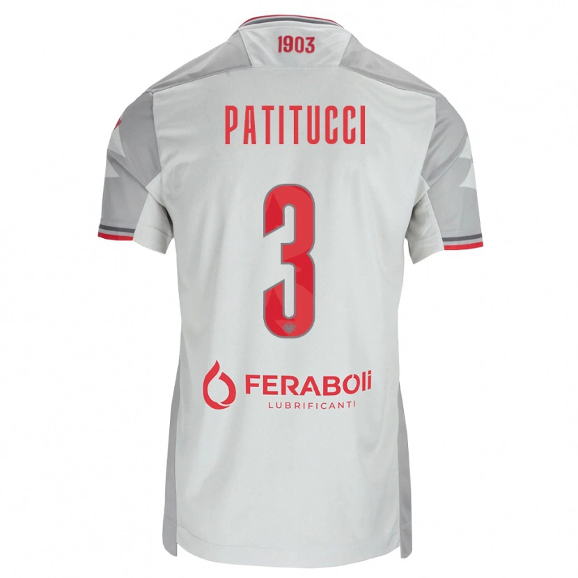 Danxen Damen Christian Patitucci #3 Grau Weiß Rot Auswärtstrikot Trikot 2026/27 T-Shirt