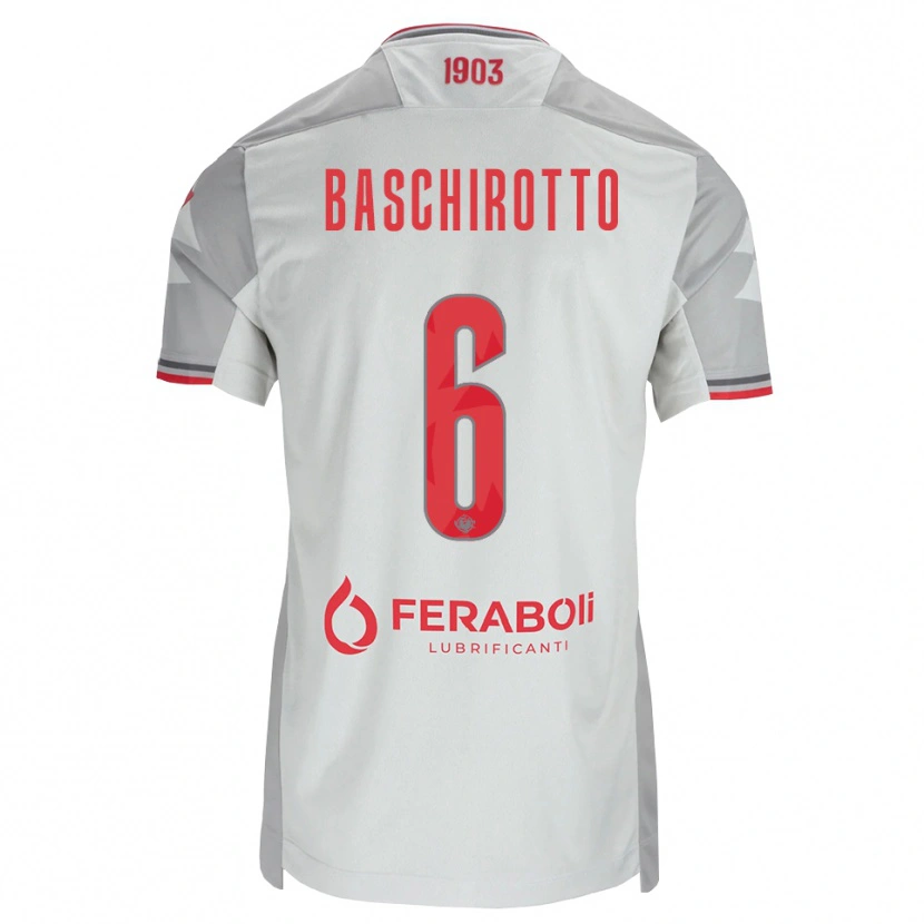 Danxen Damen Federico Baschirotto #6 Grau Weiß Rot Auswärtstrikot Trikot 2026/27 T-Shirt