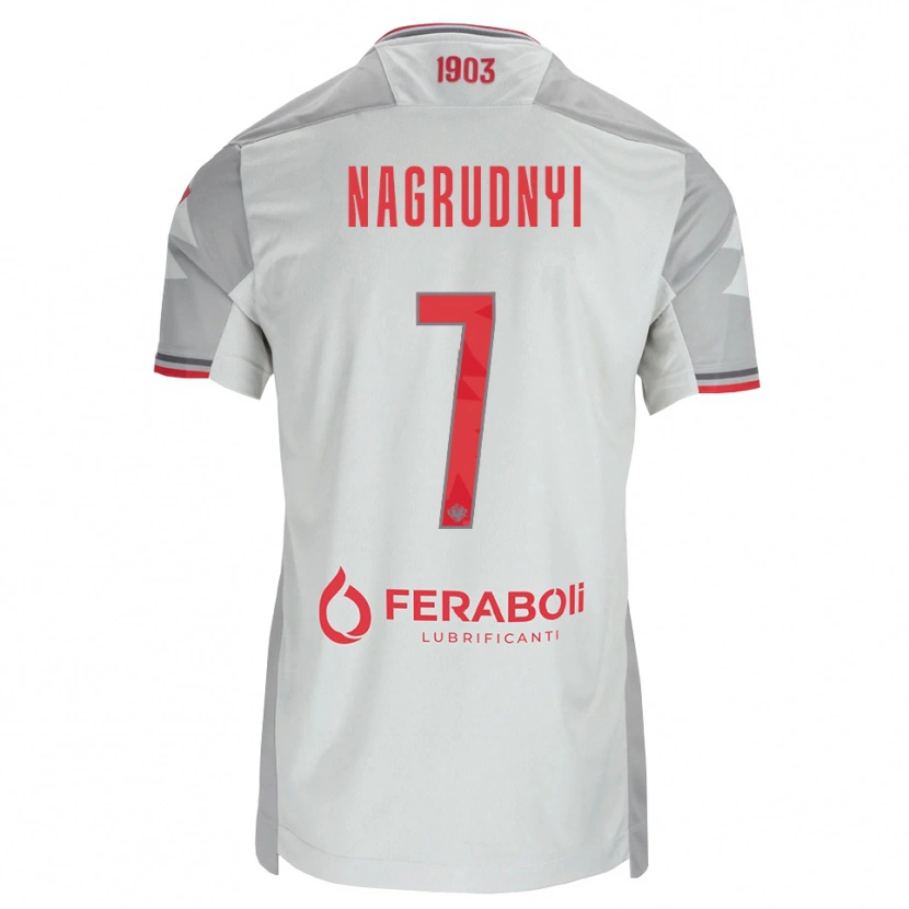Danxen Damen Vladyslav Nagrudnyi #7 Grau Weiß Rot Auswärtstrikot Trikot 2026/27 T-Shirt
