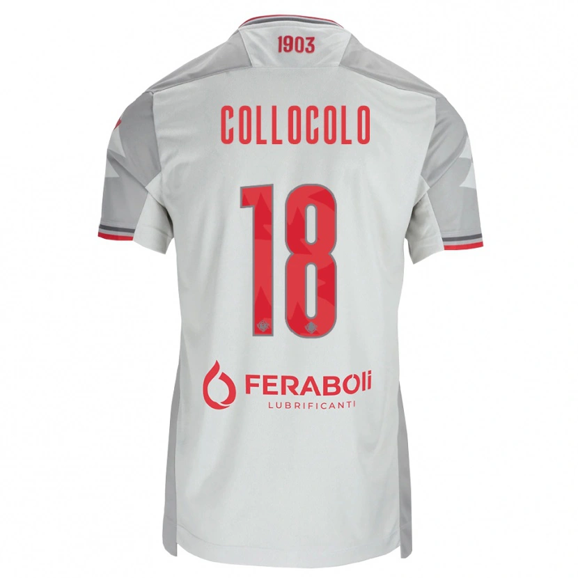 Danxen Damen Michele Collocolo #18 Grau Weiß Rot Auswärtstrikot Trikot 2026/27 T-Shirt