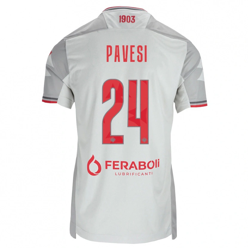 Danxen Damen Davide Pavesi #24 Grau Weiß Rot Auswärtstrikot Trikot 2026/27 T-Shirt