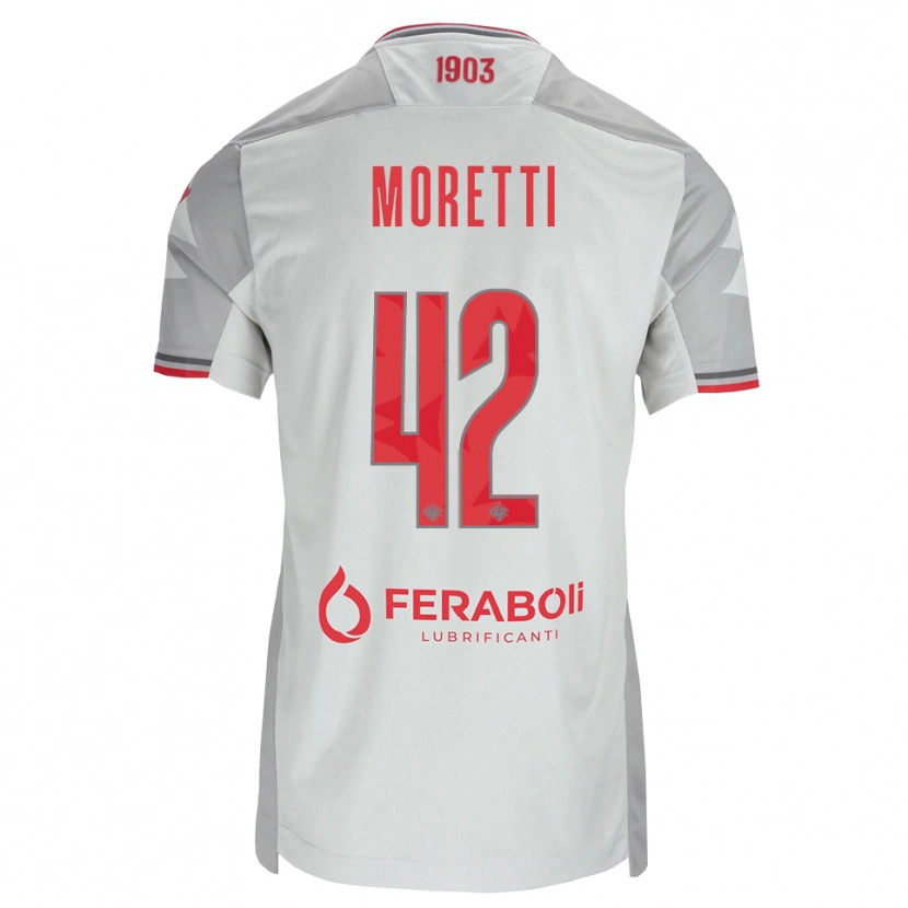 Danxen Damen Lorenzo Moretti #42 Grau Weiß Rot Auswärtstrikot Trikot 2026/27 T-Shirt