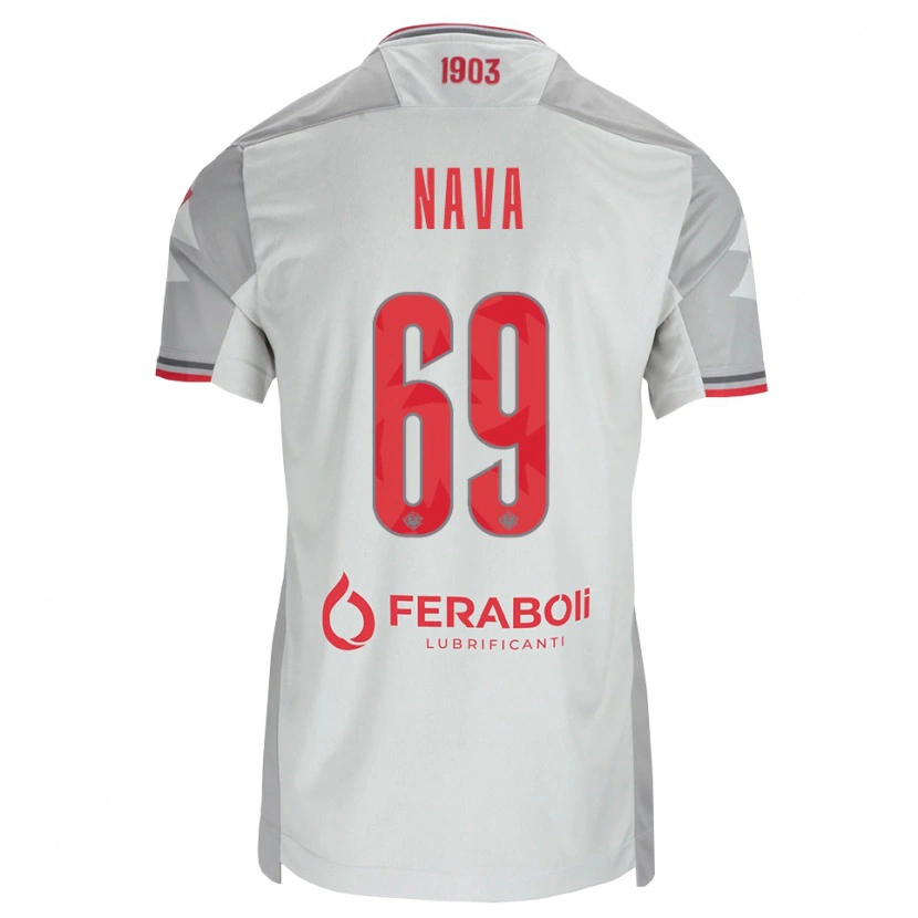 Danxen Damen Lapo Nava #69 Grau Weiß Rot Auswärtstrikot Trikot 2026/27 T-Shirt