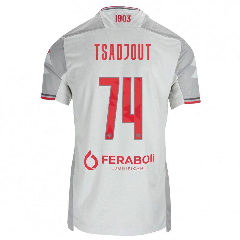 Danxen Damen Frank Tsadjout #74 Grau Weiß Rot Auswärtstrikot Trikot 2026/27 T-Shirt