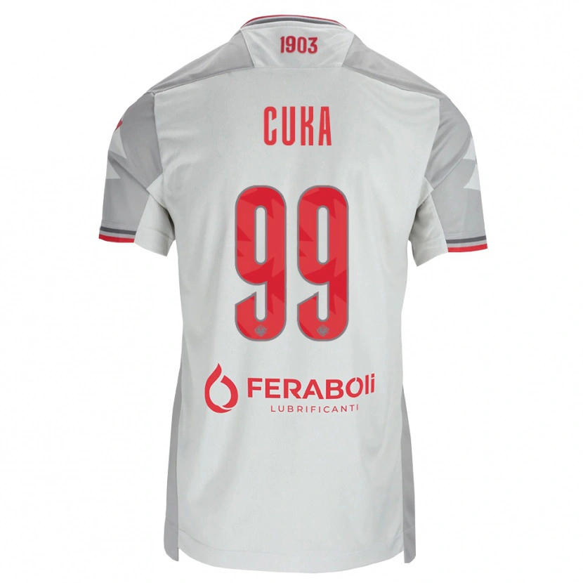Danxen Damen Samuel Cuka #99 Grau Weiß Rot Auswärtstrikot Trikot 2026/27 T-Shirt