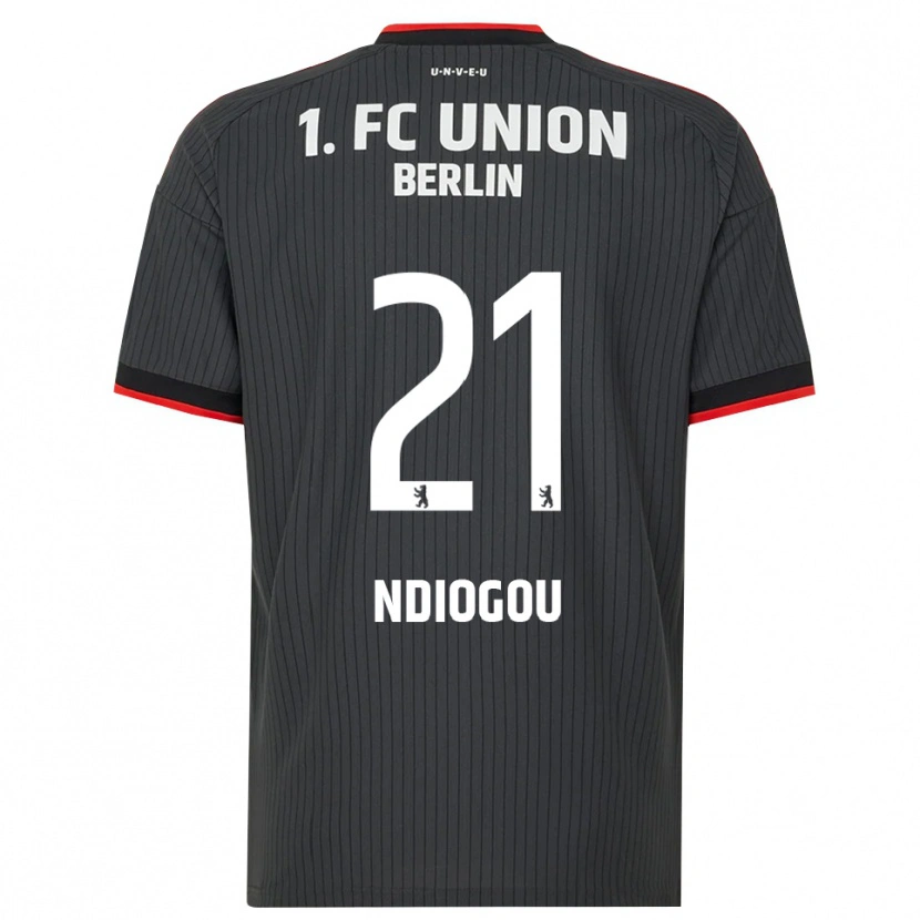 Danxen Damen Pape-Omar Ndiogou #21 Schwarz Weiß Rot Auswärtstrikot Trikot 2026/27 T-Shirt
