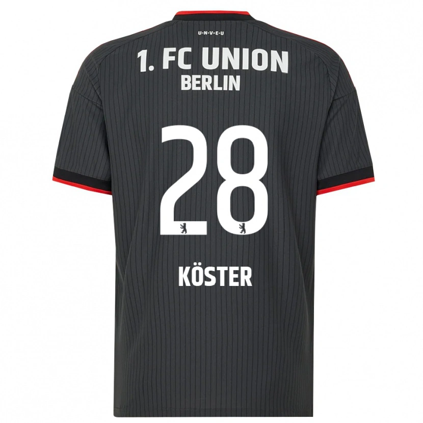 Danxen Damen Leonie Köster #28 Schwarz Weiß Rot Auswärtstrikot Trikot 2026/27 T-Shirt