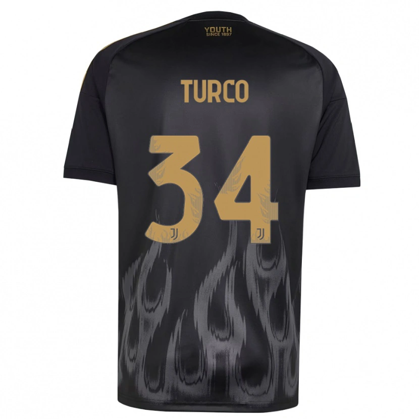 Danxen Damen Stefano Turco #34 Schwarz Braun Ausweichtrikot Trikot 2026/27 T-Shirt