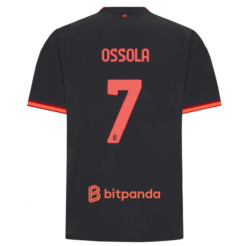 Danxen Damen Lorenzo Ossola #7 Schwarz Rot Ausweichtrikot Trikot 2026/27 T-Shirt