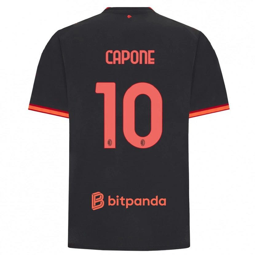 Danxen Damen Andrea Capone #10 Schwarz Rot Ausweichtrikot Trikot 2026/27 T-Shirt