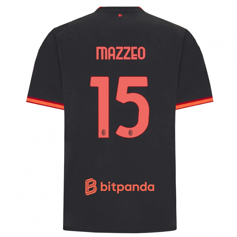 Danxen Damen Kevin Mazzeo #15 Schwarz Rot Ausweichtrikot Trikot 2026/27 T-Shirt