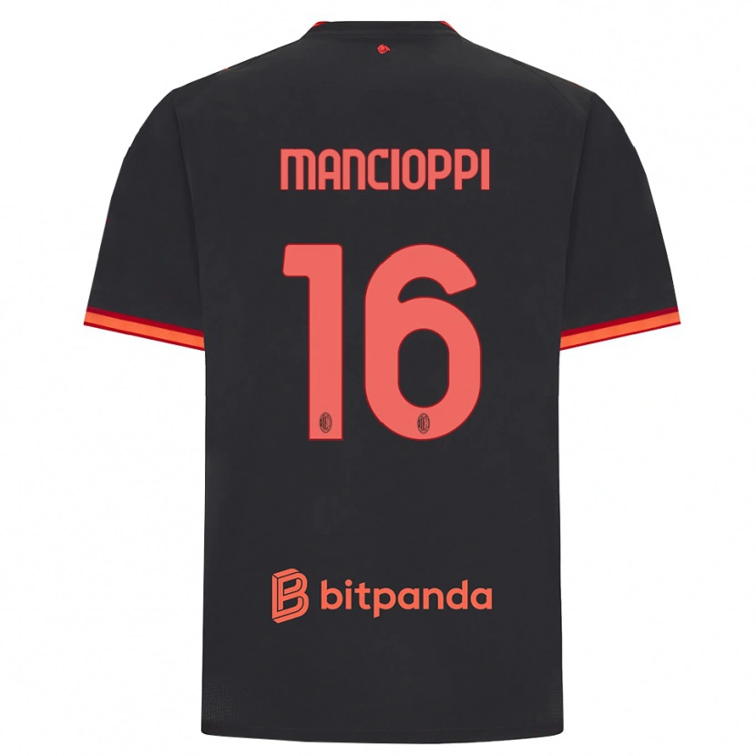 Danxen Damen Tommaso Mancioppi #16 Schwarz Rot Ausweichtrikot Trikot 2026/27 T-Shirt