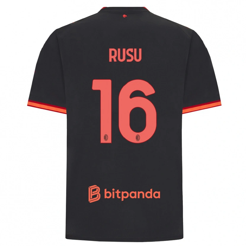 Danxen Damen Ryan Rusu #16 Schwarz Rot Ausweichtrikot Trikot 2026/27 T-Shirt