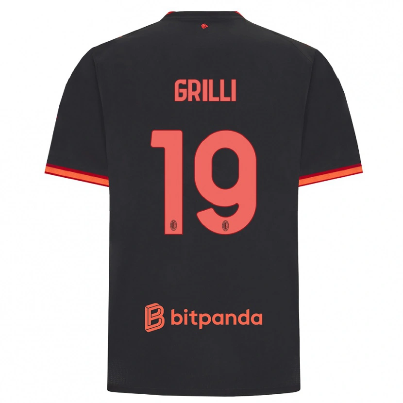 Danxen Damen Lorenzo Grilli #19 Schwarz Rot Ausweichtrikot Trikot 2026/27 T-Shirt