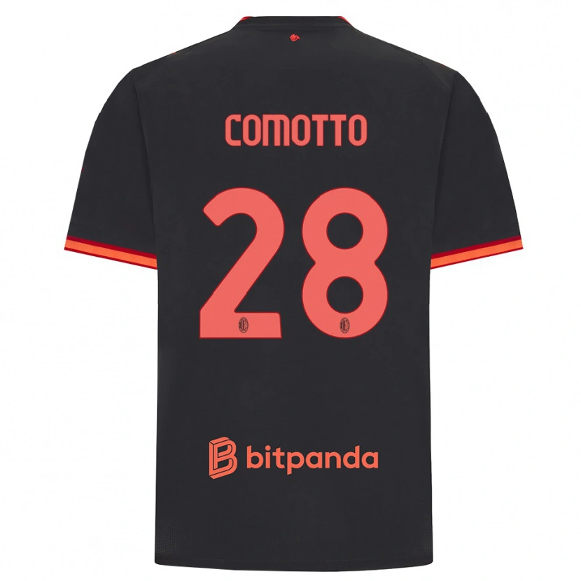 Danxen Damen Christian Comotto #28 Schwarz Rot Ausweichtrikot Trikot 2026/27 T-Shirt