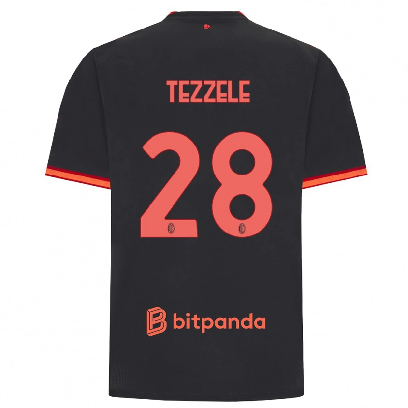 Danxen Damen Matteo Tezzele #28 Schwarz Rot Ausweichtrikot Trikot 2026/27 T-Shirt