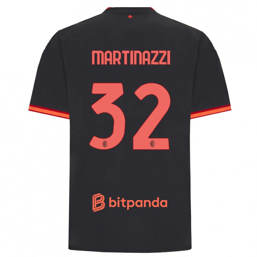 Danxen Damen Luca Martinazzi #32 Schwarz Rot Ausweichtrikot Trikot 2026/27 T-Shirt