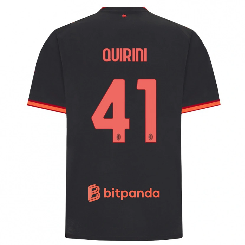 Danxen Damen Ettore Quirini #41 Schwarz Rot Ausweichtrikot Trikot 2026/27 T-Shirt