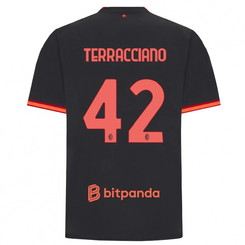 Danxen Damen Filippo Terracciano #42 Schwarz Rot Ausweichtrikot Trikot 2026/27 T-Shirt