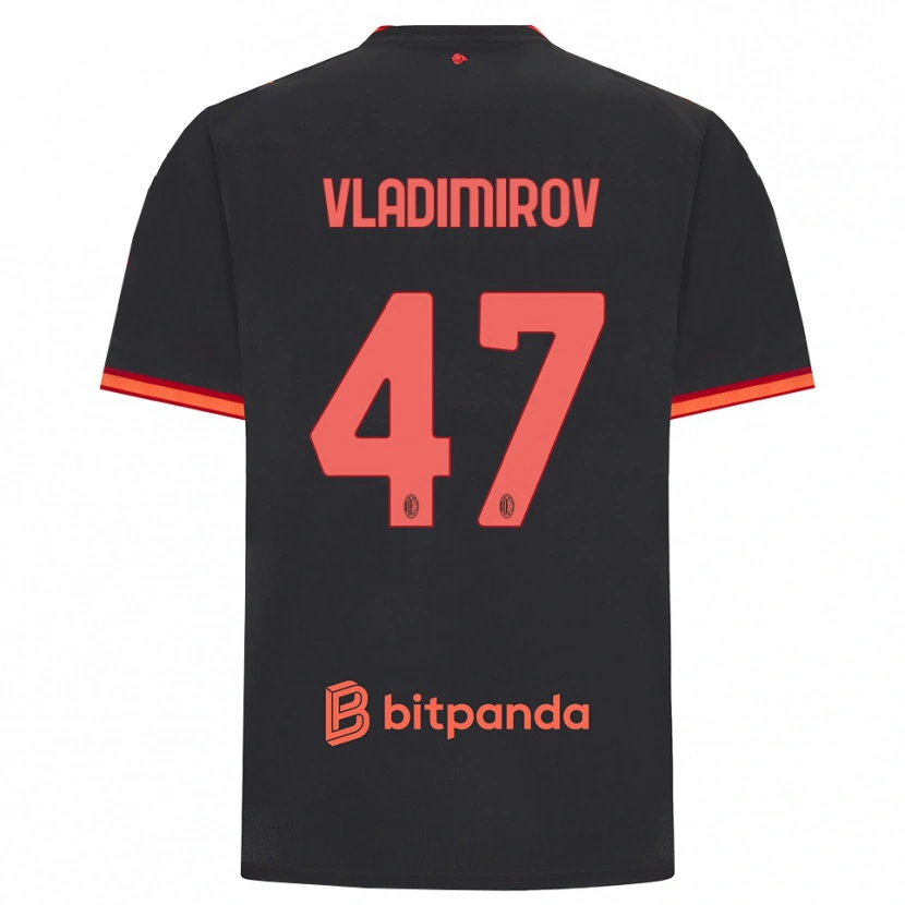 Danxen Damen Valeri Vladimirov #47 Schwarz Rot Ausweichtrikot Trikot 2026/27 T-Shirt