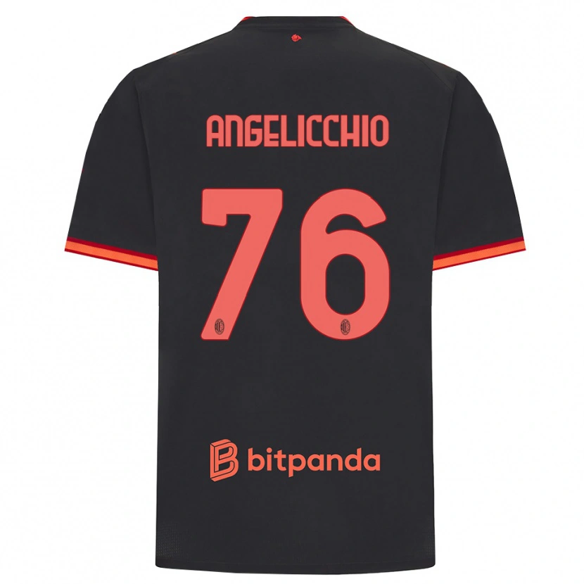 Danxen Damen Mattia Angelicchio #76 Schwarz Rot Ausweichtrikot Trikot 2026/27 T-Shirt