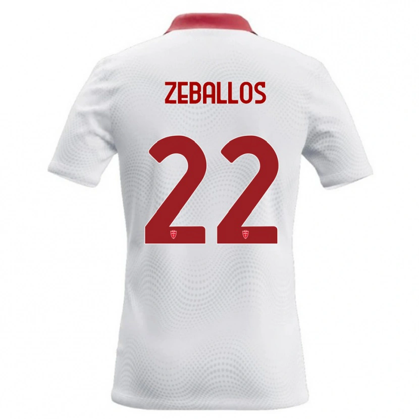 Danxen Kinder Exequiel Zeballos #22 Weiß Rot Auswärtstrikot Trikot 2026/27 T-Shirt
