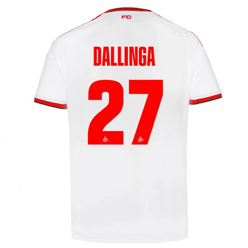 Danxen Kinder Thijs Dallinga #27 Weiß Rot Schwarz Heimtrikot Trikot 2026/27 T-Shirt