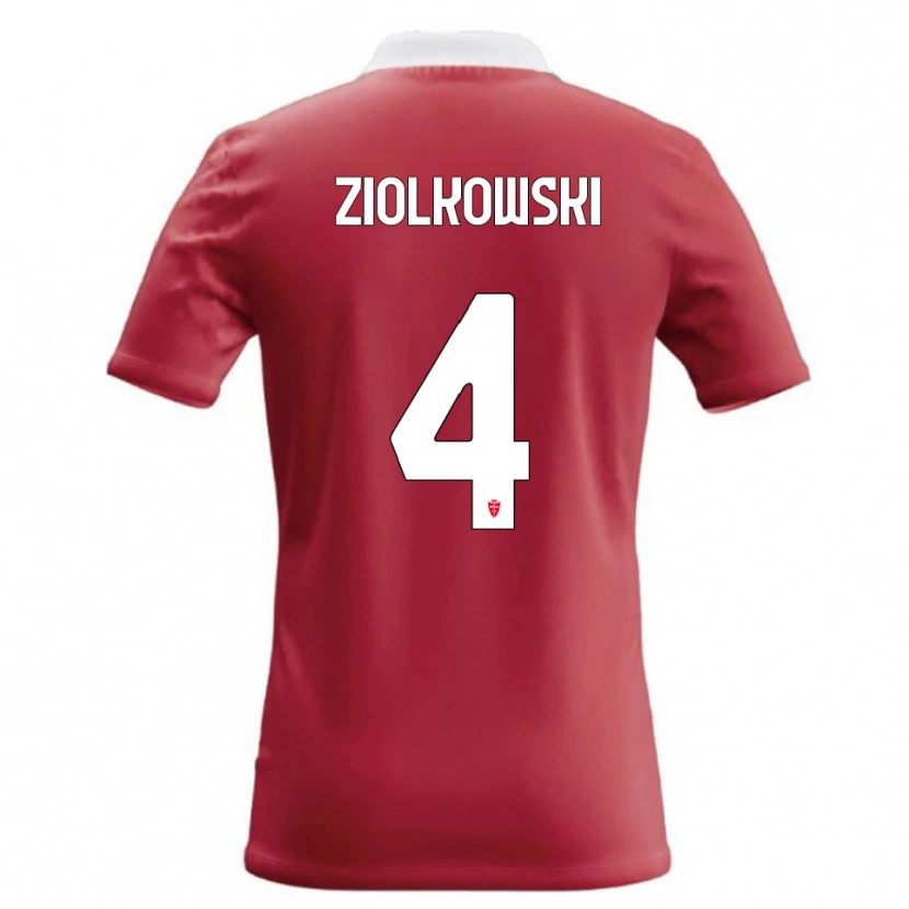 Danxen Kinder Jan Ziolkowski #4 Rot Weiß Heimtrikot Trikot 2026/27 T-Shirt