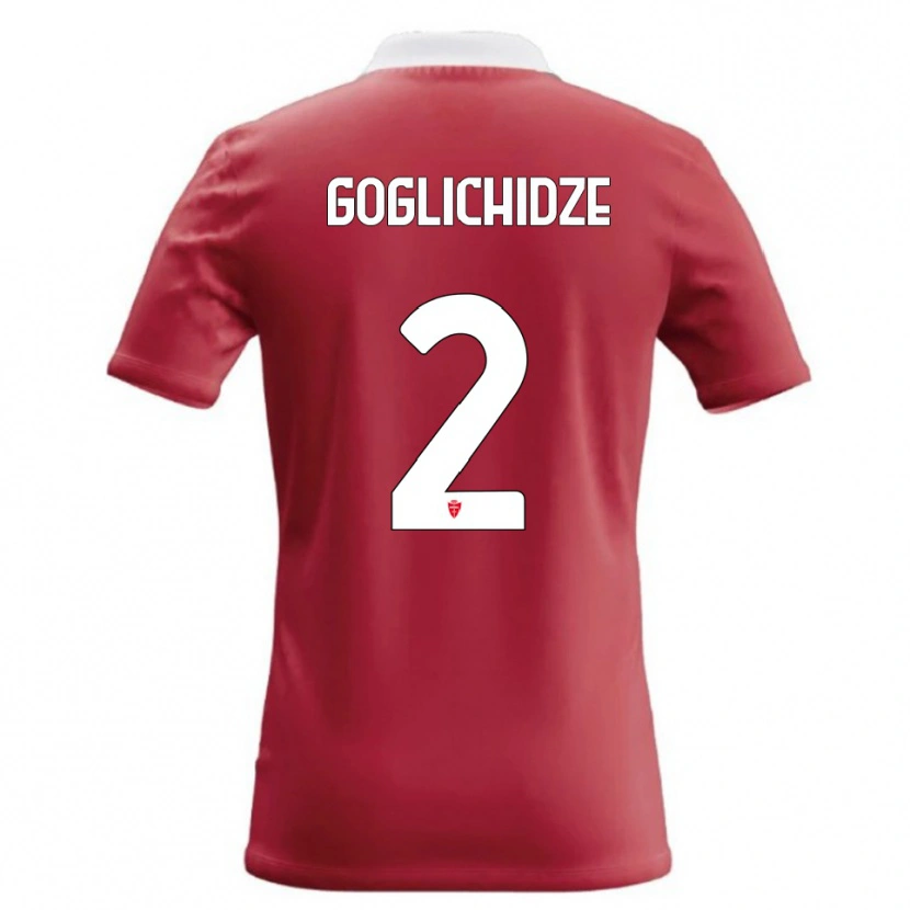 Danxen Kinder Saba Goglichidze #2 Rot Weiß Heimtrikot Trikot 2026/27 T-Shirt