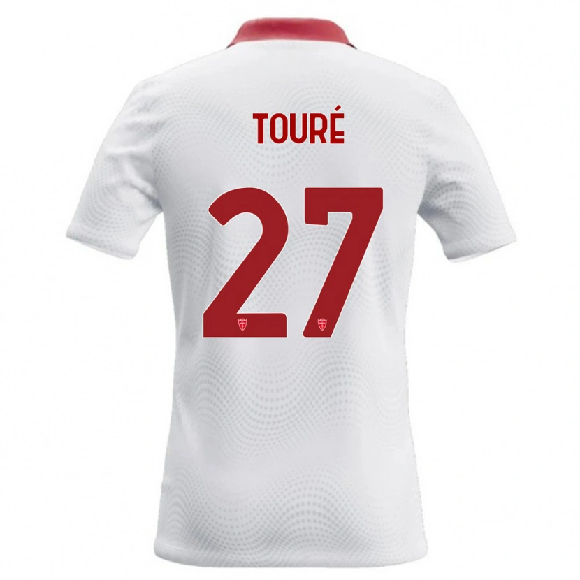 Danxen Kinder Idrissa Touré #27 Weiß Rot Auswärtstrikot Trikot 2026/27 T-Shirt
