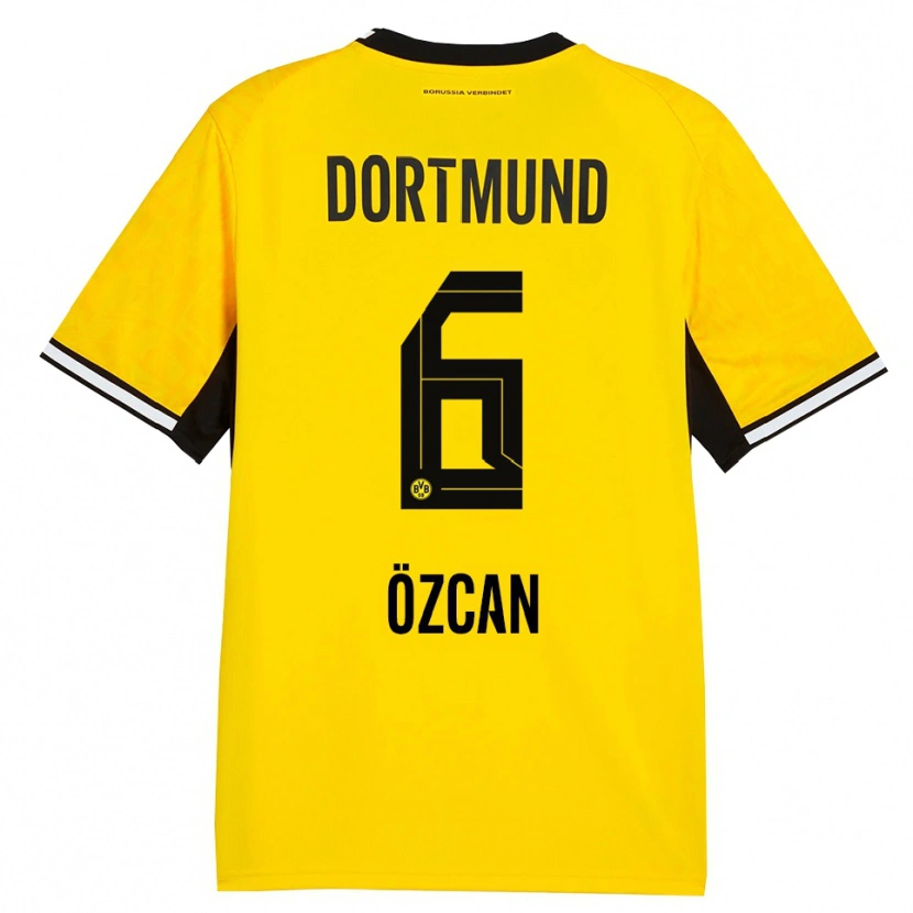 Danxen Kinder Salih Ozcan #6 Gelb Schwarz Weiß Heimtrikot Trikot 2026/27 T-Shirt