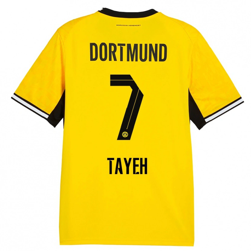 Danxen Kinder Marah Tayeh #7 Gelb Schwarz Weiß Heimtrikot Trikot 2026/27 T-Shirt