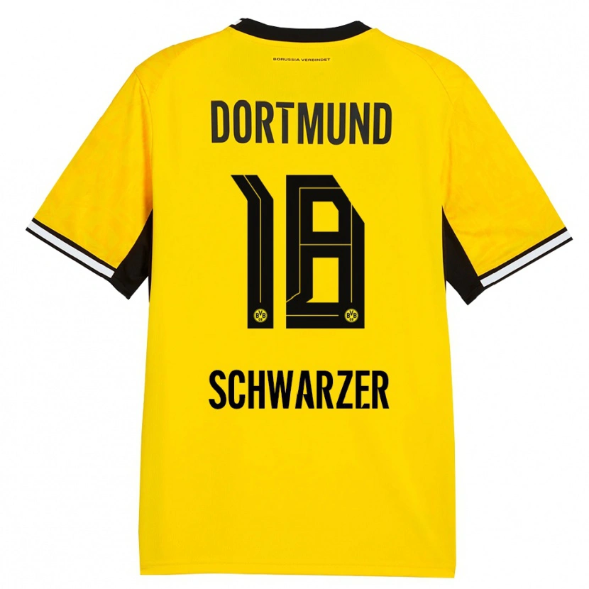 Danxen Kinder Jonas Schwarzer #18 Gelb Schwarz Weiß Heimtrikot Trikot 2026/27 T-Shirt