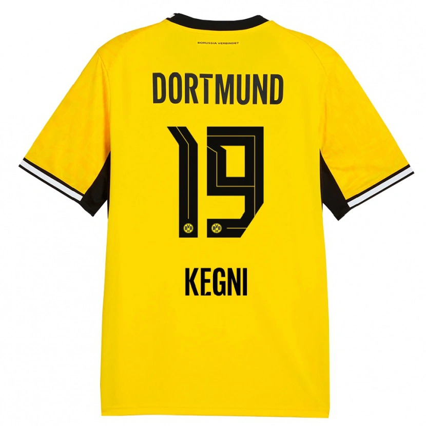 Danxen Kinder Pharell Kegni #19 Gelb Schwarz Weiß Heimtrikot Trikot 2026/27 T-Shirt