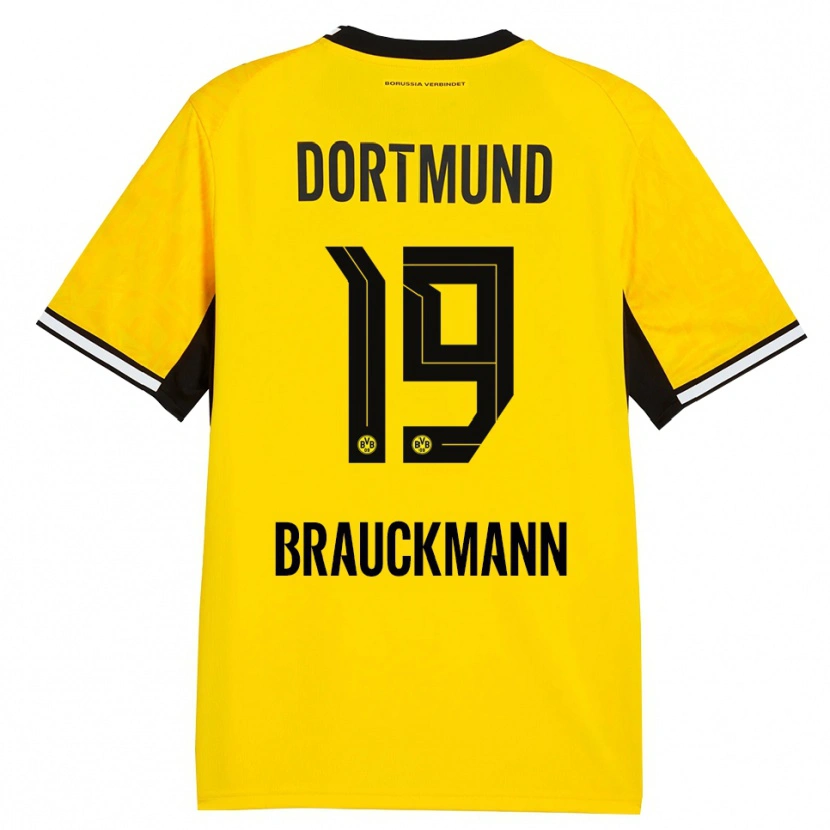 Danxen Kinder Mats Brauckmann #19 Gelb Schwarz Weiß Heimtrikot Trikot 2026/27 T-Shirt
