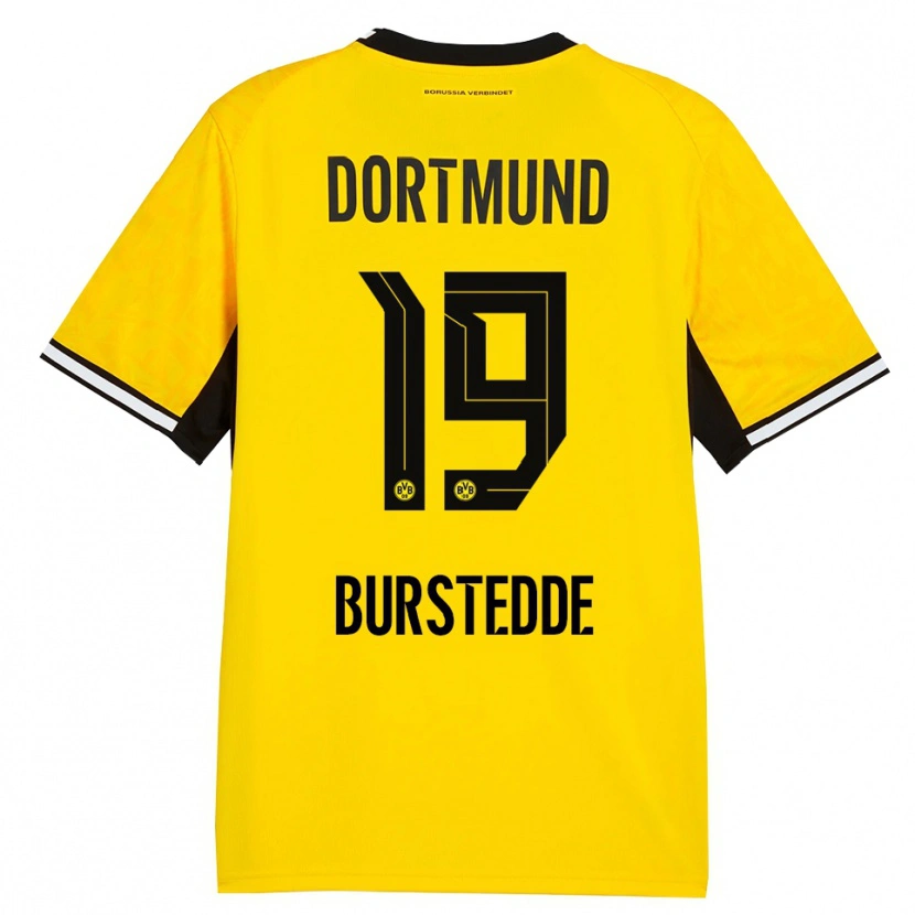 Danxen Kinder Joshua Burstedde #19 Gelb Schwarz Weiß Heimtrikot Trikot 2026/27 T-Shirt