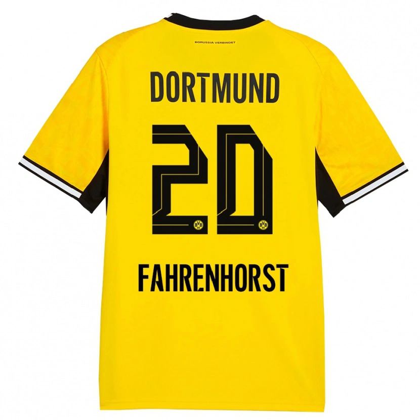 Danxen Kinder Luke Fahrenhorst #20 Gelb Schwarz Weiß Heimtrikot Trikot 2026/27 T-Shirt