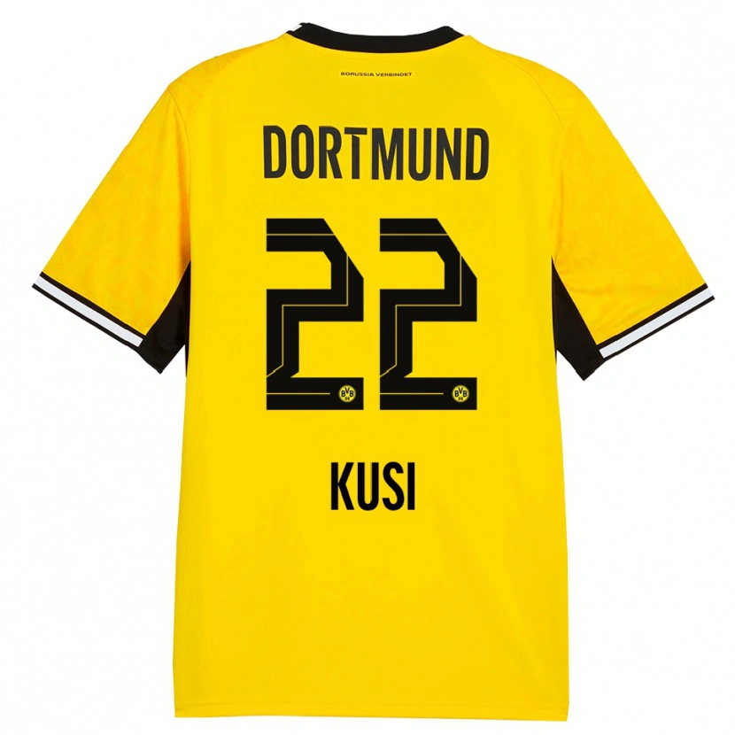 Danxen Kinder Jayden Kusi #22 Gelb Schwarz Weiß Heimtrikot Trikot 2026/27 T-Shirt