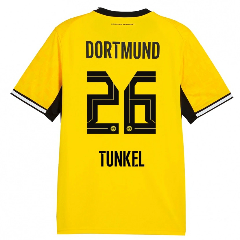 Danxen Kinder Janis Tunkel #26 Gelb Schwarz Weiß Heimtrikot Trikot 2026/27 T-Shirt